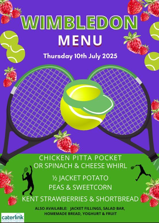 Caterlink Wimbledon Menu 10 July